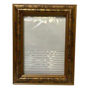 Floral Gilt Wood Photo Frame for 5x7" Photo plus Photo Sleeve Insert